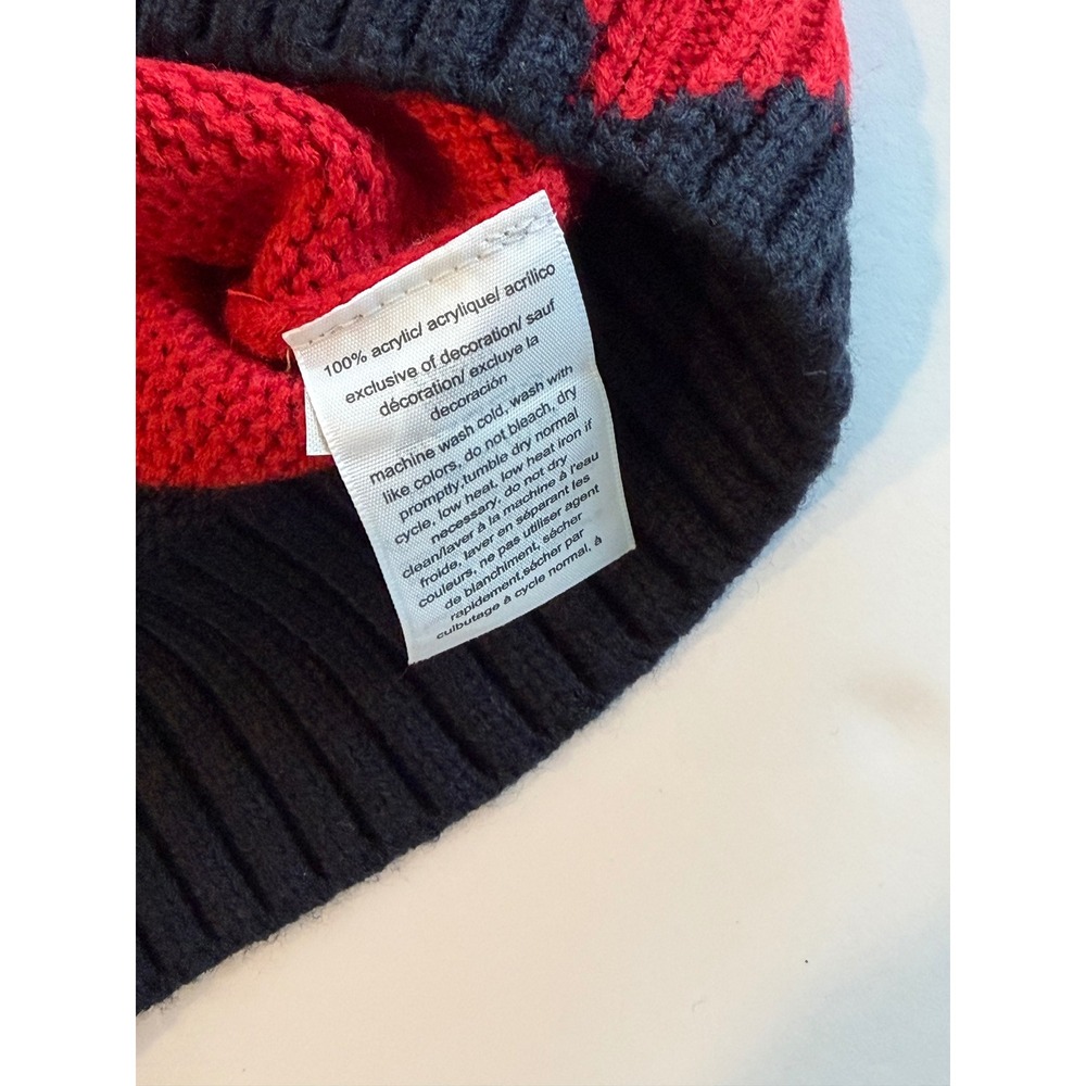 Tommy Hilfiger Womens Colorblock Mock Neck Sweater Red Navy Grey White Large - Picture 5 of 6